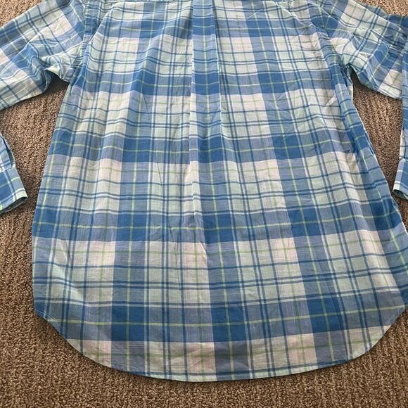 Vineyard Vines Blue and Green Plaid Button Down Tucker Shirt - Picture 10 of 11